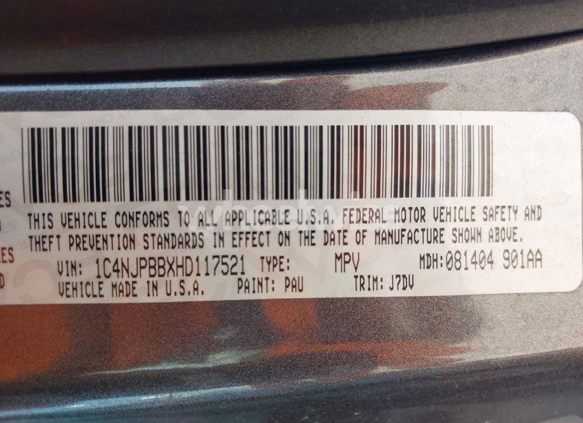 Photo 9 of 2017 Jeep Patriot 75TH ANNIVERSARY EDITION FWD (VIN 1C4NJPBBXHD117521)