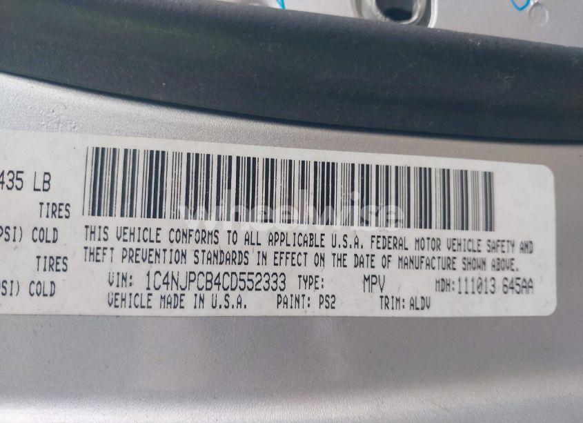 Photo 9 of 2012 Jeep Patriot LIMITED (VIN 1C4NJPCB4CD552333)