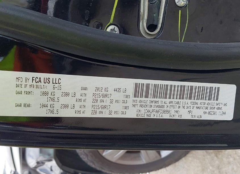 Photo 9 of 2015 Jeep Patriot HIGH ALTITUDE EDITION (VIN 1C4NJPFA0FD389901)