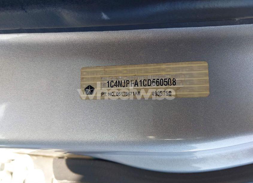 Photo 9 of 2012 Jeep Patriot LATITUDE (VIN 1C4NJPFA1CD660508)