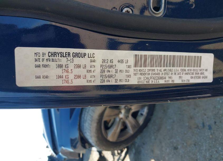 Photo 9 of 2014 Jeep Patriot LATITUDE (VIN 1C4NJPFA2ED600644)