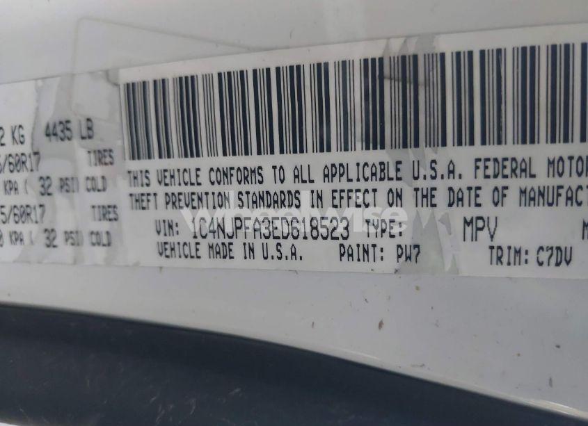 Photo 9 of 2014 Jeep Patriot LATITUDE (VIN 1C4NJPFA3ED618523)