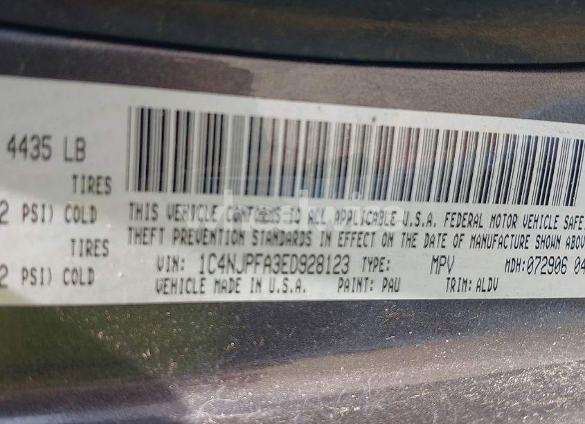 Photo 9 of 2014 Jeep Patriot HIGH ALTITUDE (VIN 1C4NJPFA3ED928123)