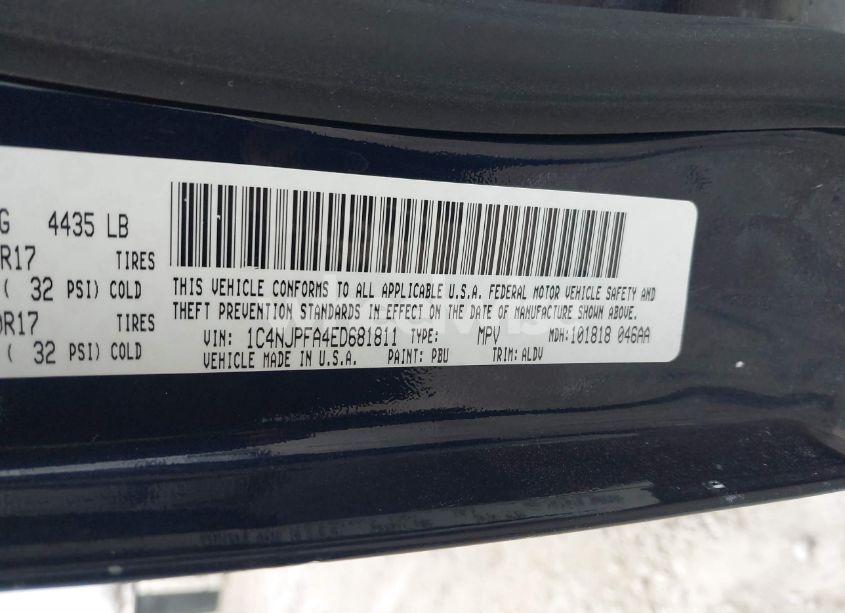 Photo 9 of 2014 Jeep Patriot HIGH ALTITUDE (VIN 1C4NJPFA4ED681811)