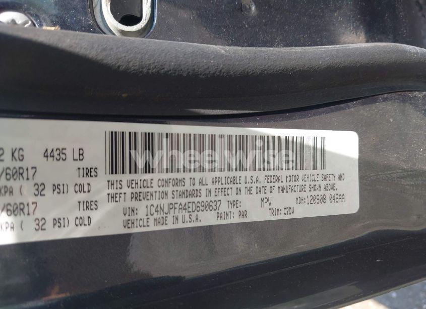Photo 9 of 2014 Jeep Patriot LATITUDE (VIN 1C4NJPFA4ED690637)