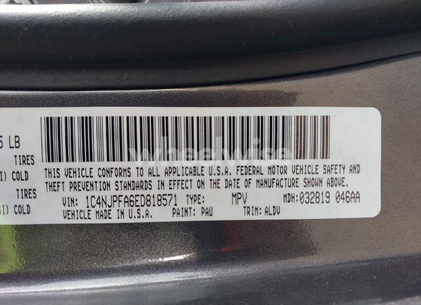 Photo 9 of 2014 Jeep Patriot HIGH ALTITUDE (VIN 1C4NJPFA6ED818571)