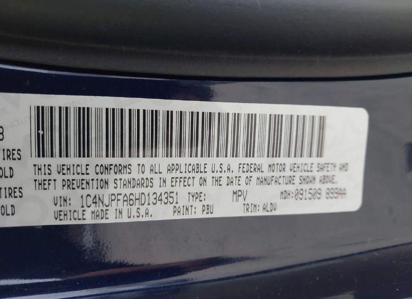 Photo 9 of 2017 Jeep Patriot HIGH ALTITUDE FWD (VIN 1C4NJPFA6HD134351)