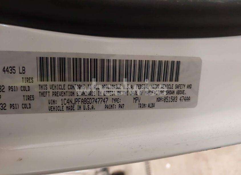 Photo 9 of 2016 Jeep Patriot HIGH ALTITUDE EDITION (VIN 1C4NJPFA8GD747747)