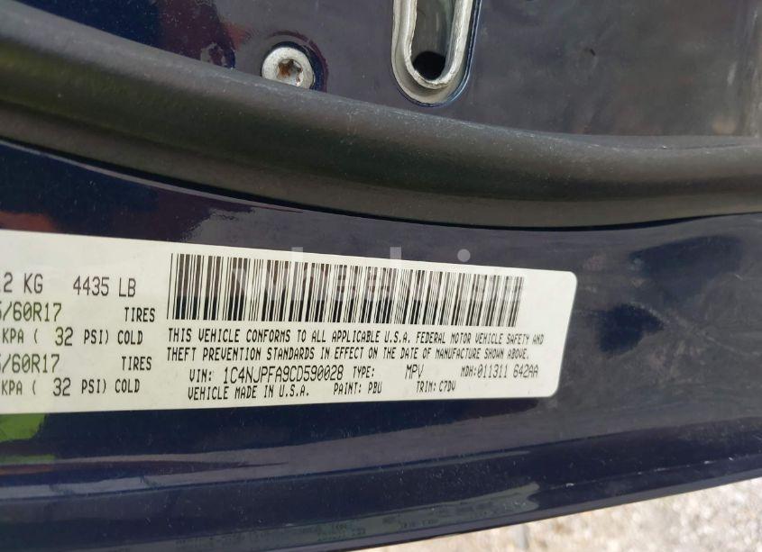 Photo 9 of 2012 Jeep Patriot LATITUDE (VIN 1C4NJPFA9CD590028)