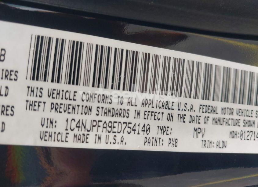 Photo 9 of 2014 Jeep Patriot HIGH ALTITUDE (VIN 1C4NJPFA9ED754140)
