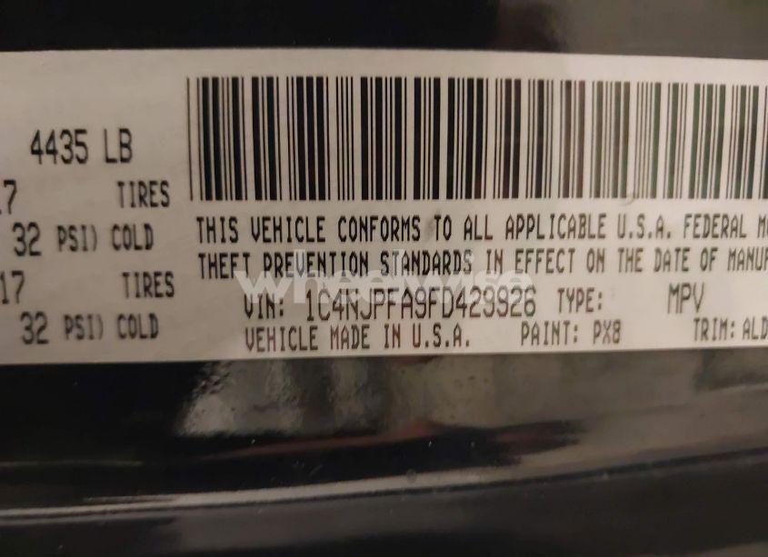 Photo 9 of 2015 Jeep Patriot HIGH ALTITUDE EDITION (VIN 1C4NJPFA9FD429926)