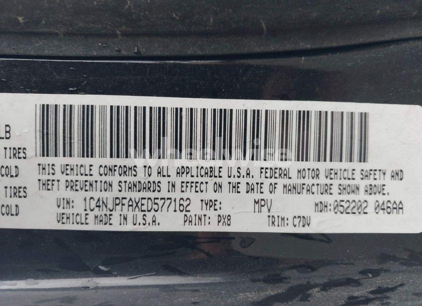 Photo 9 of 2014 Jeep Patriot LATITUDE (VIN 1C4NJPFAXED577162)