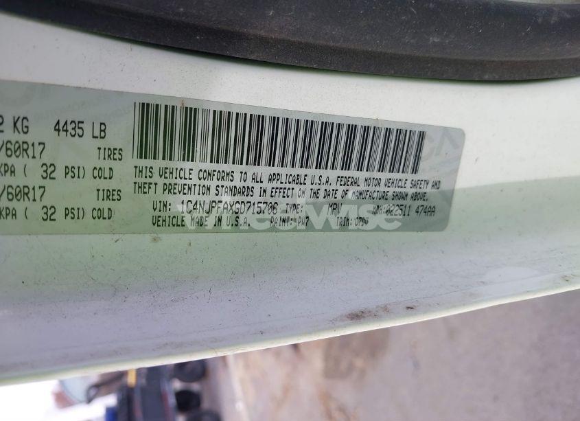 Photo 9 of 2016 Jeep Patriot LATITUDE (VIN 1C4NJPFAXGD715706)