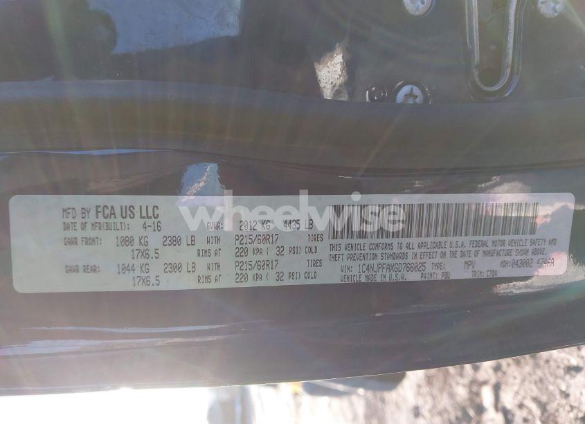 Photo 9 of 2016 Jeep Patriot LATITUDE (VIN 1C4NJPFAXGD766025)