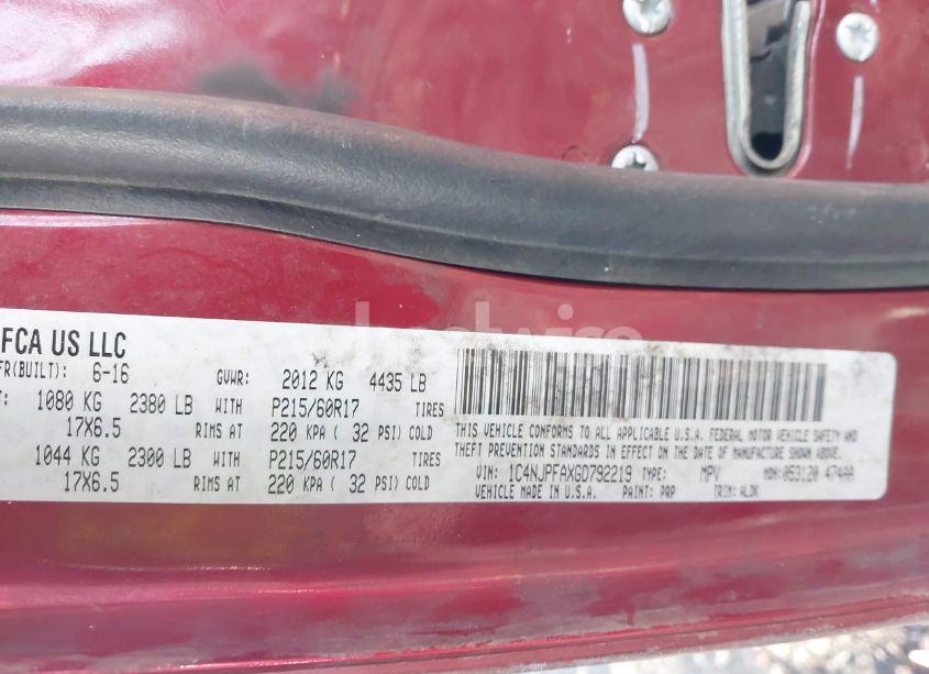 Photo 9 of 2016 Jeep Patriot HIGH ALTITUDE EDITION (VIN 1C4NJPFAXGD792219)