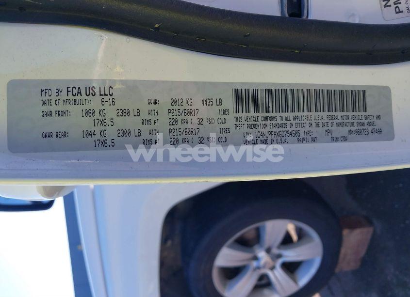 Photo 9 of 2016 Jeep Patriot LATITUDE (VIN 1C4NJPFAXGD794505)