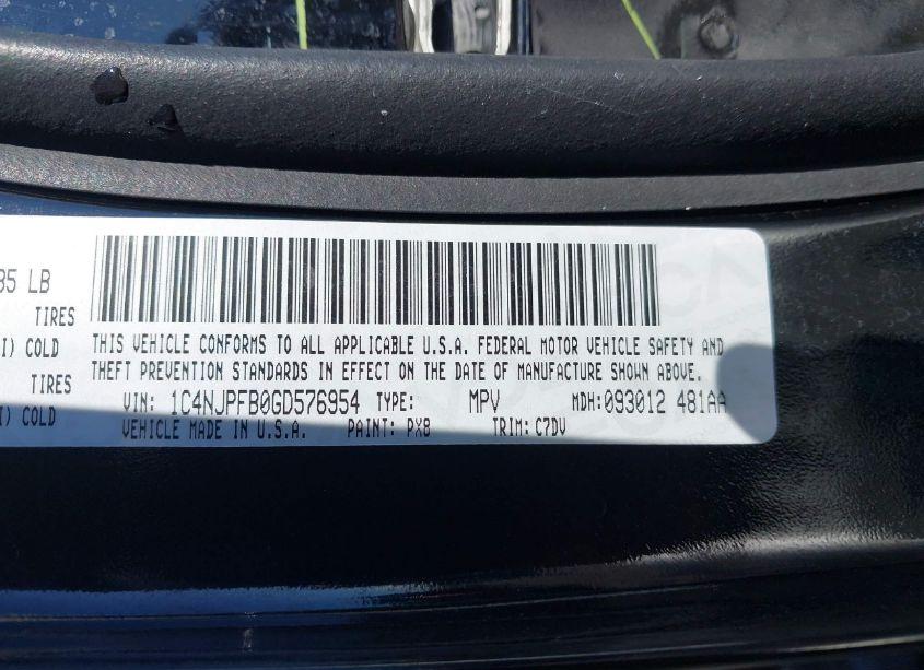 Photo 9 of 2016 Jeep Patriot LATITUDE (VIN 1C4NJPFB0GD576954)