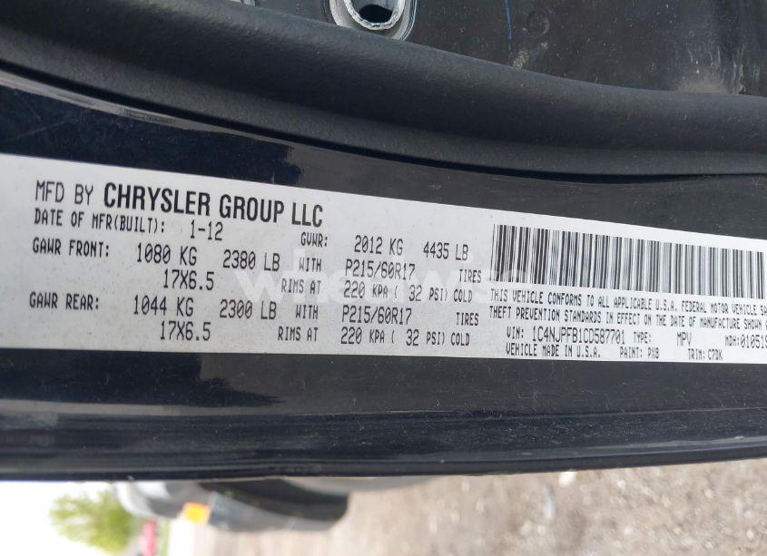 Photo 9 of 2012 Jeep Patriot LATITUDE (VIN 1C4NJPFB1CD587701)