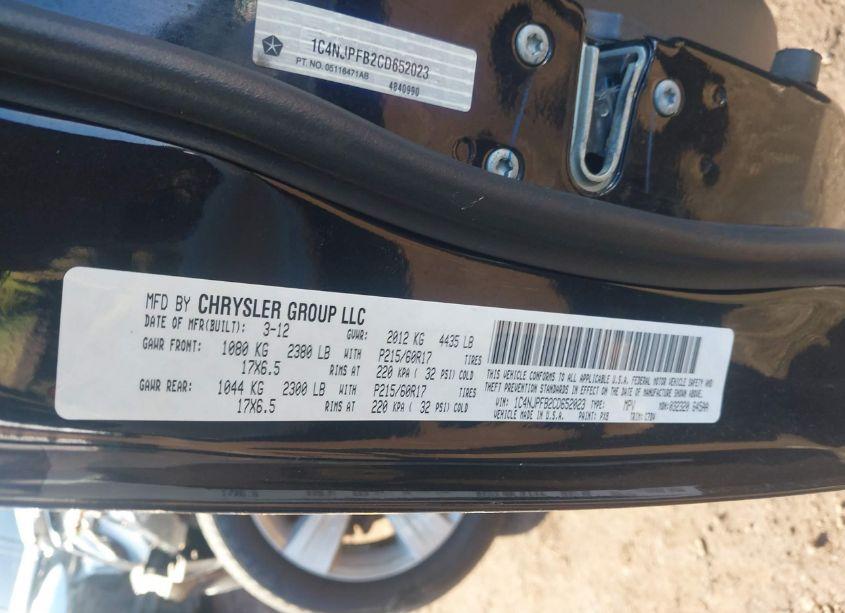 Photo 9 of 2012 Jeep Patriot LATITUDE (VIN 1C4NJPFB2CD652023)