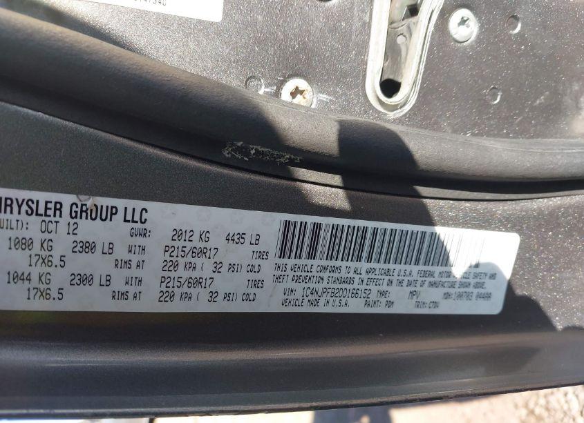 Photo 9 of 2013 Jeep Patriot LATITUDE (VIN 1C4NJPFB2DD166152)