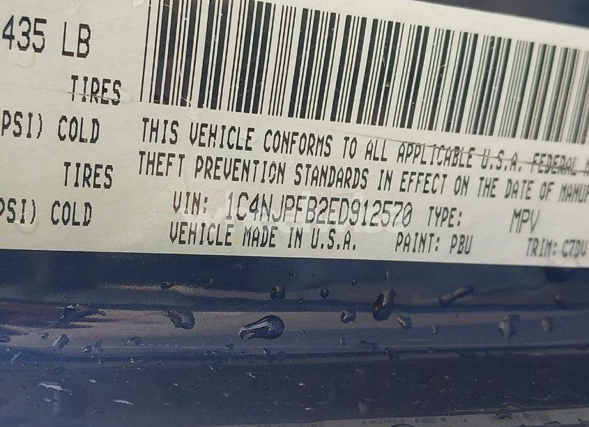 Photo 9 of 2014 Jeep Patriot LATITUDE (VIN 1C4NJPFB2ED912570)