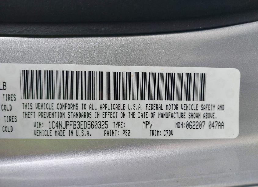 Photo 9 of 2014 Jeep Patriot LATITUDE (VIN 1C4NJPFB3ED560325)