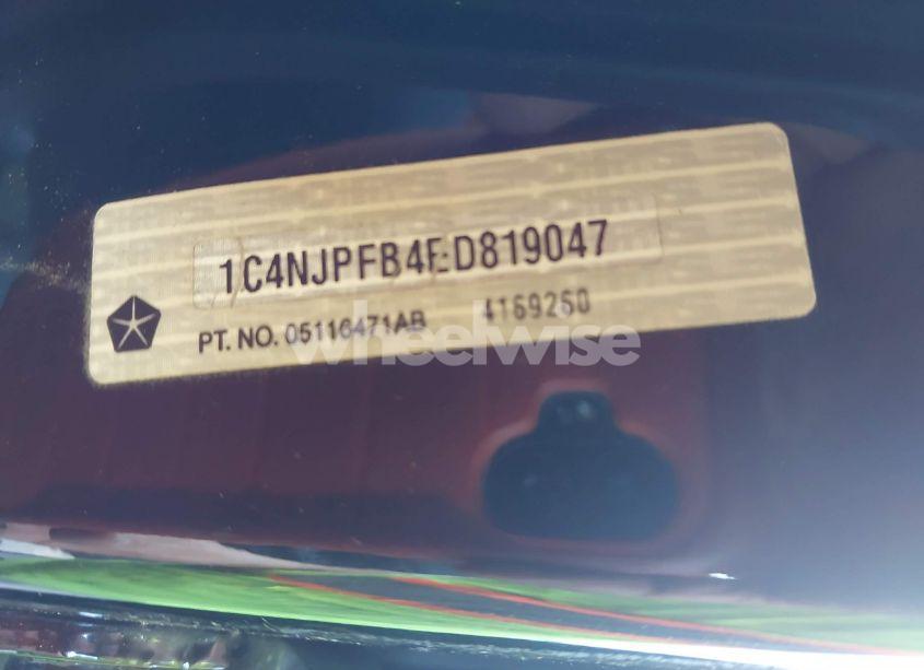 Photo 9 of 2014 Jeep Patriot LATITUDE (VIN 1C4NJPFB4ED819047)