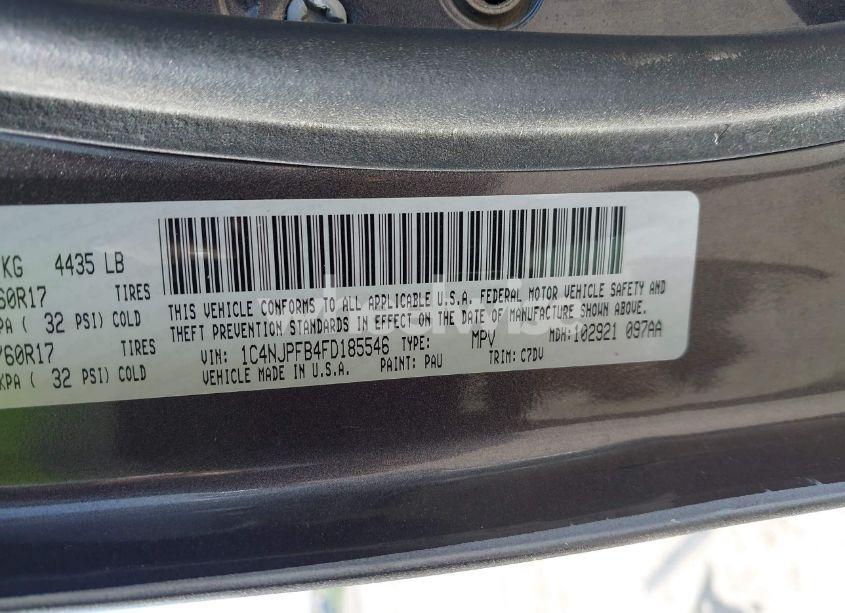 Photo 9 of 2015 Jeep Patriot LATITUDE (VIN 1C4NJPFB4FD185546)