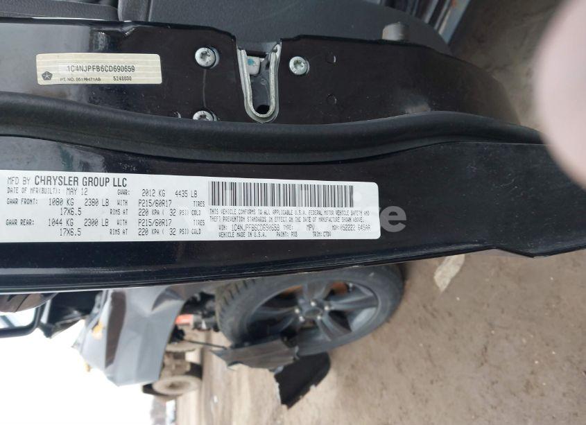 Photo 9 of 2012 Jeep Patriot LATITUDE (VIN 1C4NJPFB6CD690659)