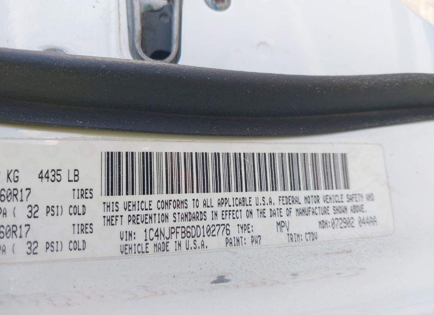 Photo 9 of 2013 Jeep Patriot LATITUDE (VIN 1C4NJPFB6DD102776)