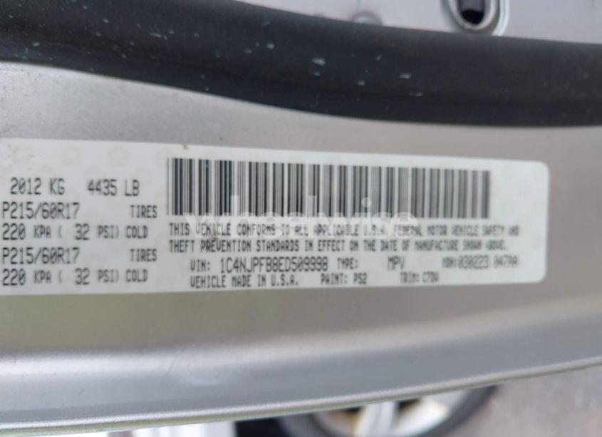 Photo 9 of 2014 Jeep Patriot LATITUDE (VIN 1C4NJPFB8ED509998)