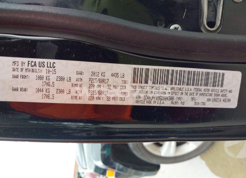 Photo 9 of 2016 Jeep Patriot LATITUDE (VIN 1C4NJPFB9GD584308)