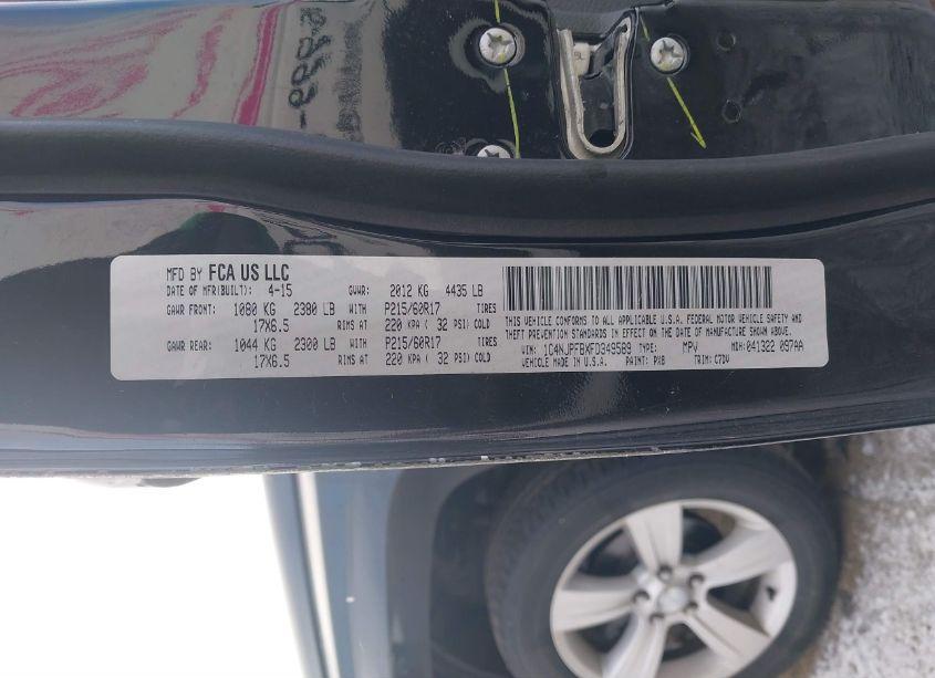 Photo 9 of 2015 Jeep Patriot LATITUDE (VIN 1C4NJPFBXFD349589)