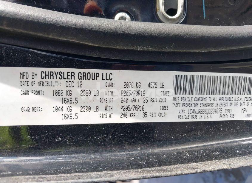 Photo 9 of 2013 Jeep Patriot SPORT (VIN 1C4NJRBB0DD234675)