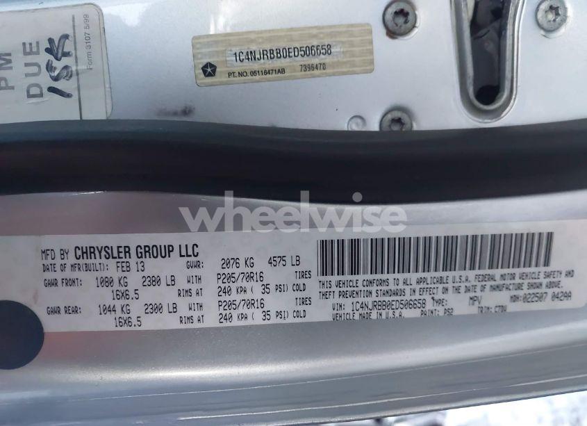 Photo 9 of 2014 Jeep Patriot SPORT (VIN 1C4NJRBB0ED506658)