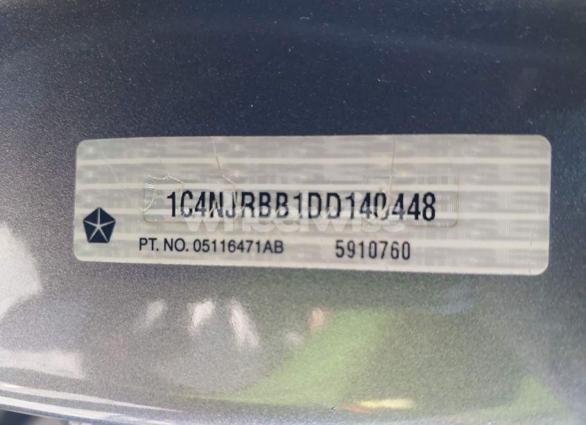 Photo 9 of 2013 Jeep Patriot SPORT (VIN 1C4NJRBB1DD140448)