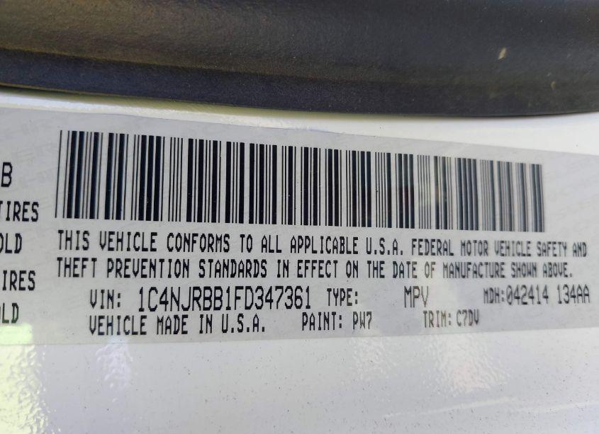 Photo 9 of 2015 Jeep Patriot ALTITUDE EDITION (VIN 1C4NJRBB1FD347361)