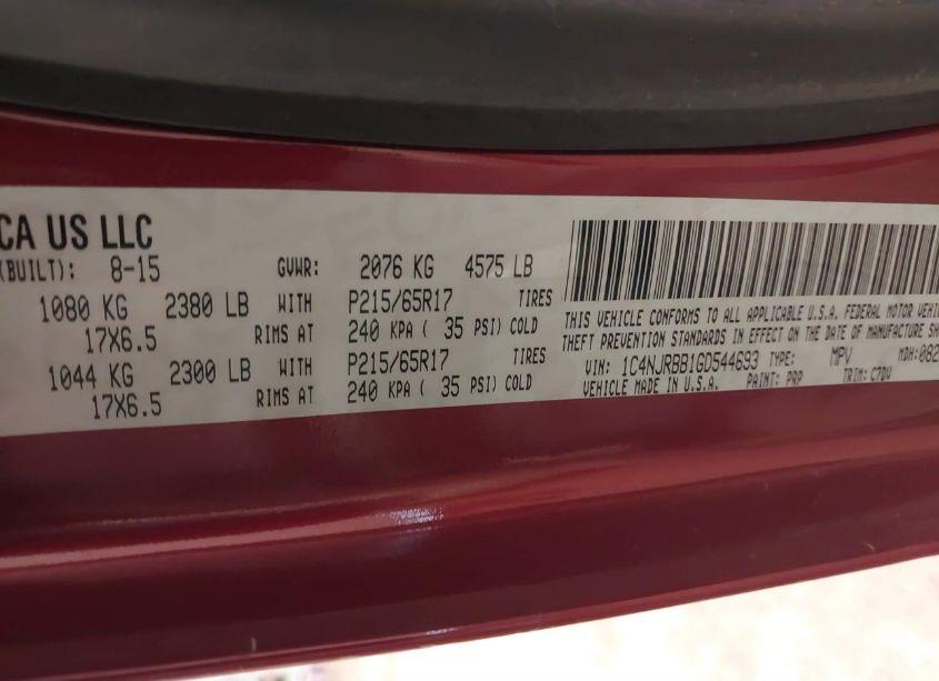 Photo 9 of 2016 Jeep Patriot SPORT (VIN 1C4NJRBB1GD544693)