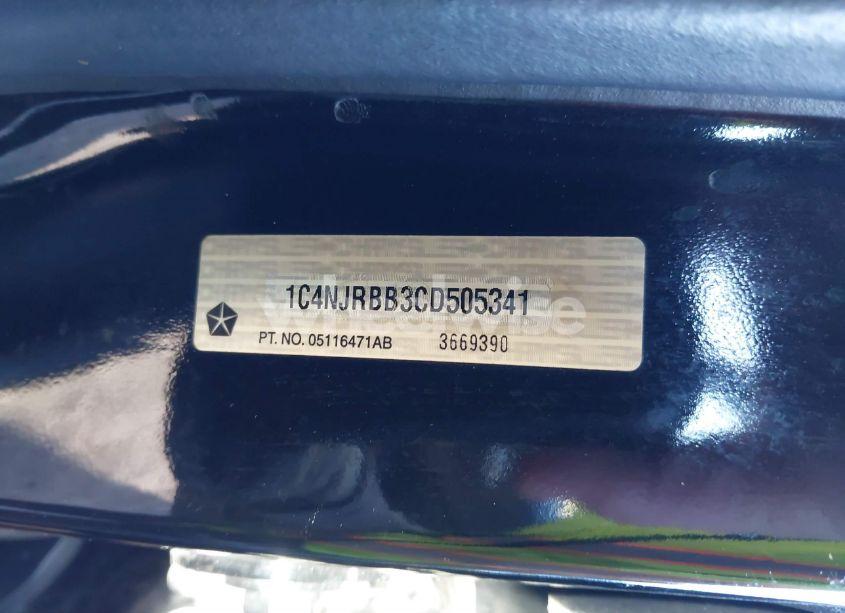 Photo 9 of 2012 Jeep Patriot SPORT (VIN 1C4NJRBB3CD505341)