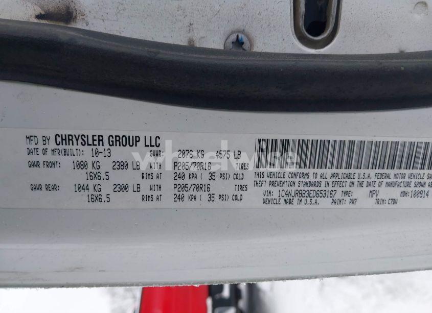 Photo 9 of 2014 Jeep Patriot SPORT (VIN 1C4NJRBB3ED653167)