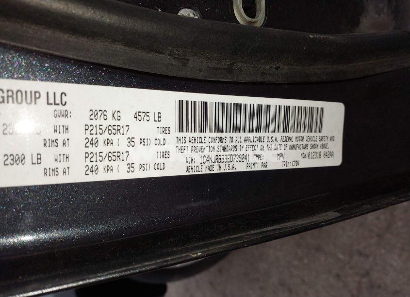 Photo 9 of 2014 Jeep Patriot SPORT (VIN 1C4NJRBB3ED739241)