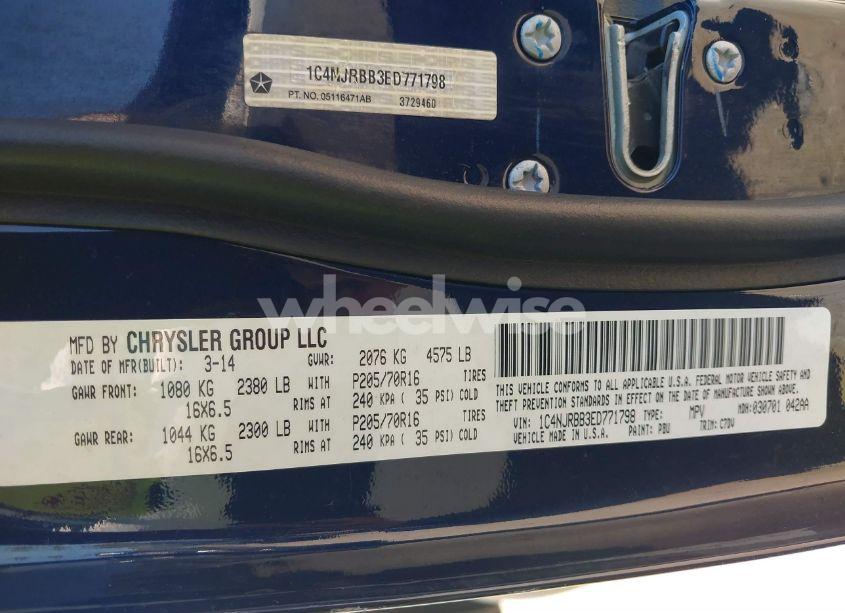 Photo 9 of 2014 Jeep Patriot SPORT (VIN 1C4NJRBB3ED771798)