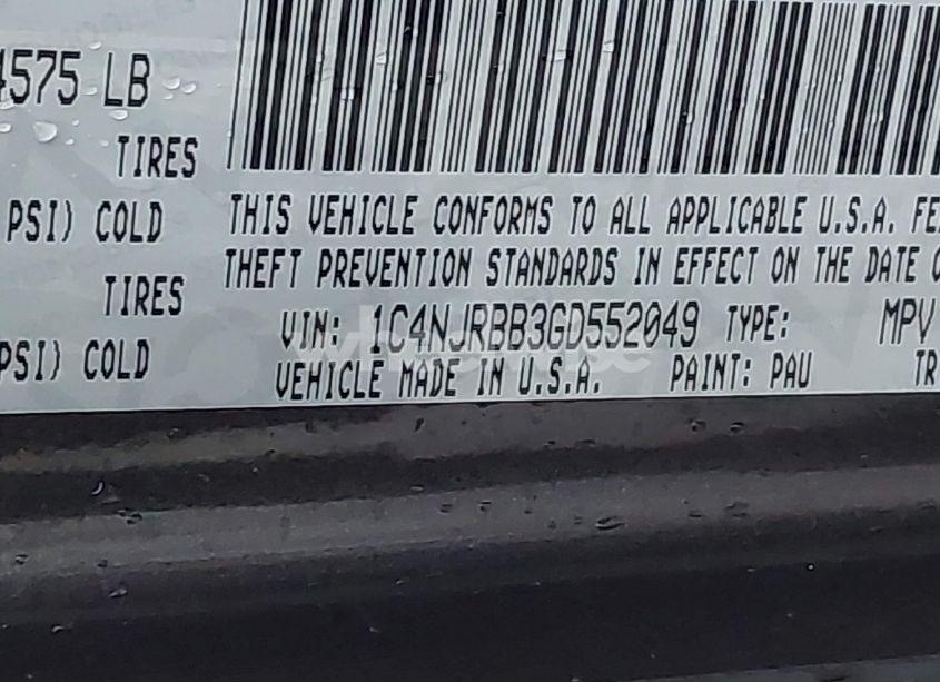 Photo 9 of 2016 Jeep Patriot SPORT (VIN 1C4NJRBB3GD552049)