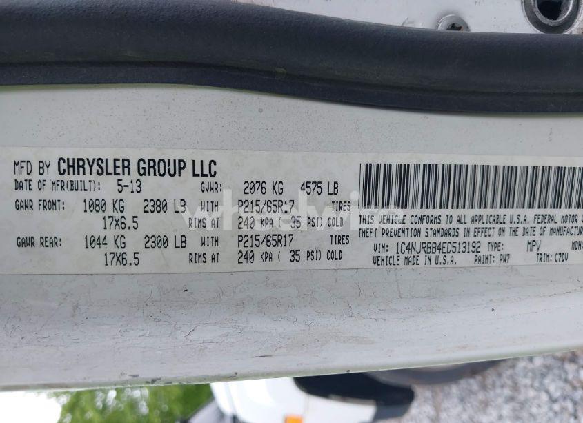 Photo 9 of 2014 Jeep Patriot SPORT (VIN 1C4NJRBB4ED513192)