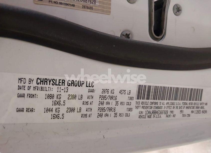 Photo 9 of 2014 Jeep Patriot SPORT (VIN 1C4NJRBB4ED687828)