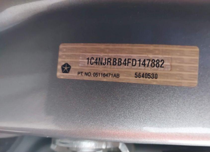 Photo 9 of 2015 Jeep Patriot SPORT (VIN 1C4NJRBB4FD147882)