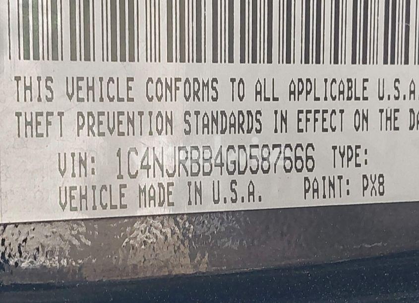 Photo 9 of 2016 Jeep Patriot SPORT SE (VIN 1C4NJRBB4GD587666)