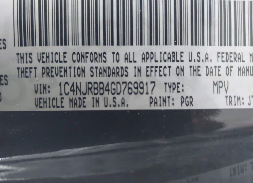 Photo 9 of 2016 Jeep Patriot 75TH ANNIVERSARY (VIN 1C4NJRBB4GD769917)