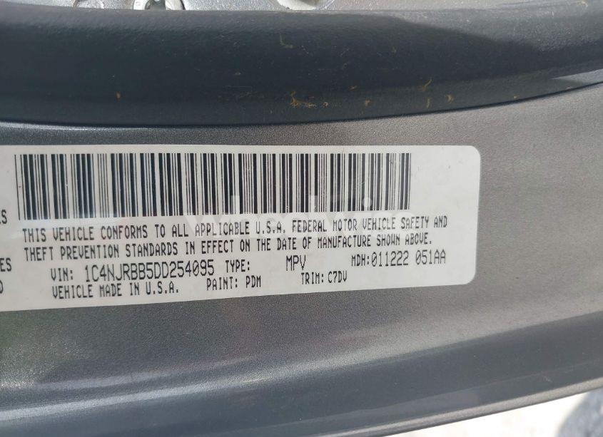 Photo 9 of 2013 Jeep Patriot SPORT (VIN 1C4NJRBB5DD254095)