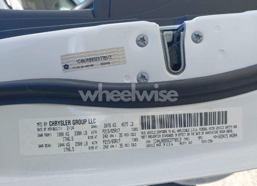 Photo 9 of 2014 Jeep Patriot SPORT (VIN 1C4NJRBB5ED778512)